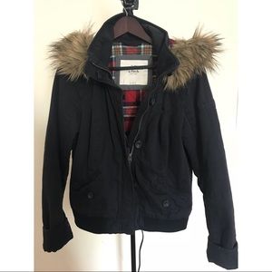 Abercrombie & Fitch Hooded Bomber Jacket